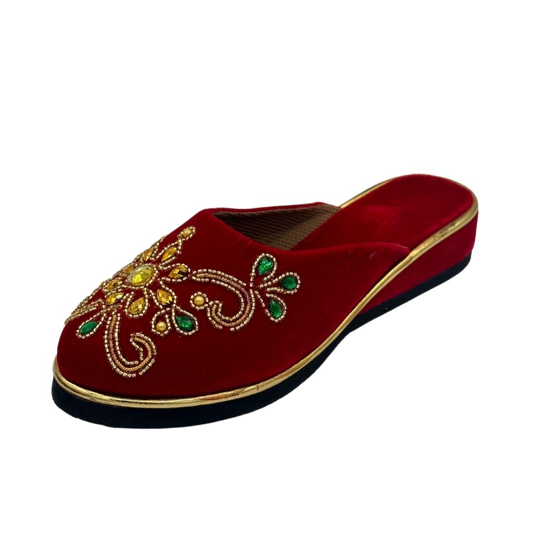 Traditional Velvet Nepali Newari Female Bridal Shoes