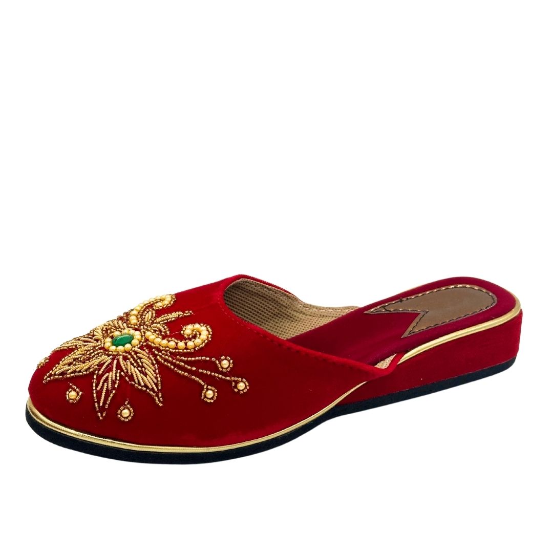 Traditional Velvet Nepali Newari Bridal Shoes - Kids size