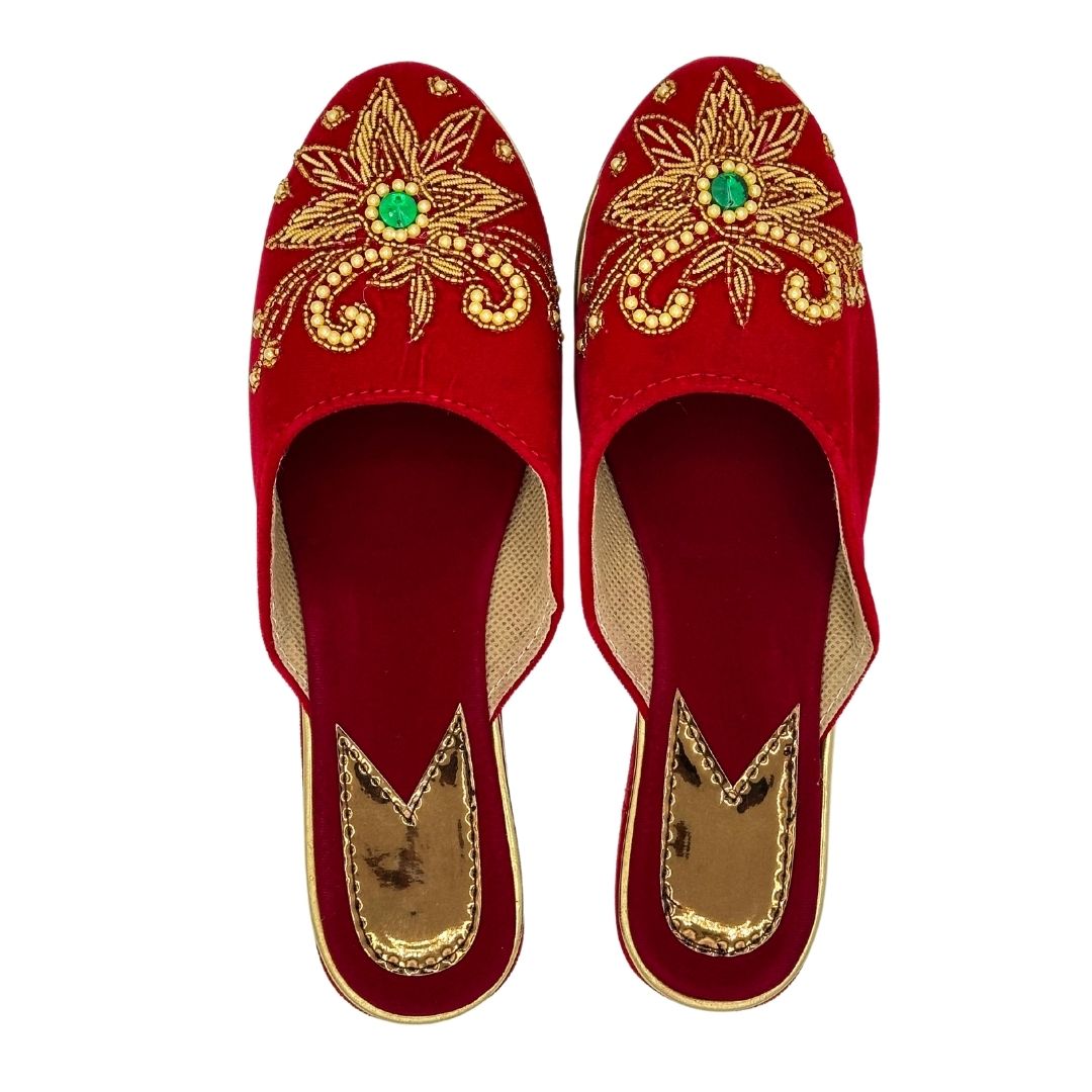 Traditional Velvet Nepali Newari Bridal Shoes - Kids size